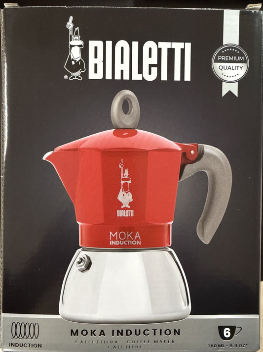 BIALETTI INDUCTION RED 6 CUPS
