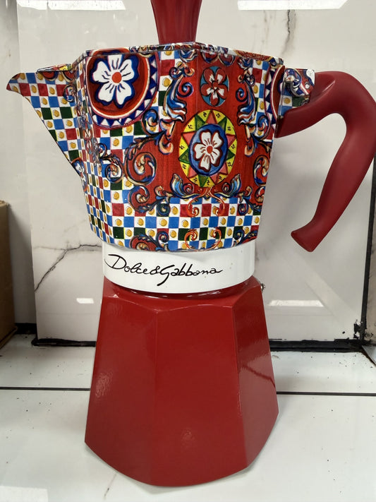 BIALETTI PERCOLATOR D/G RED 6 CUPS