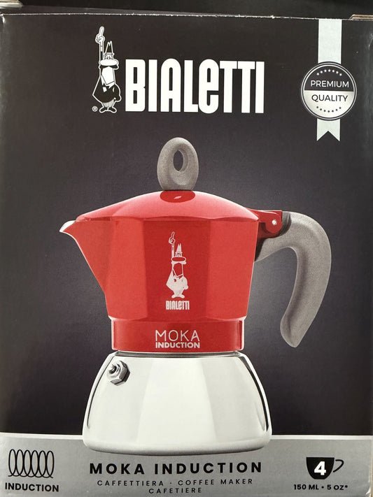 BIALETTI INDUCTION RED 4 CUPS